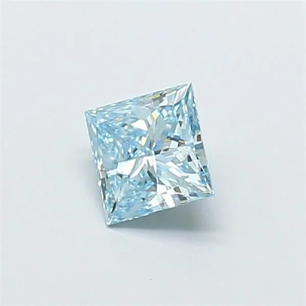 0.73ct PRINCESS Fancy Intense Blue VVS1 Coloured Lab diamond