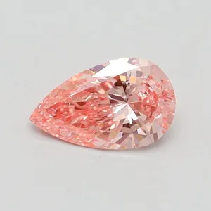 0.5ct PEAR Fancy Intense Pink SI1 Coloured Lab diamond