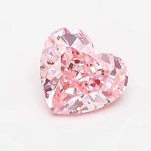 0.93ct HEART Fancy Vivid Pink VS2 Coloured Lab diamond