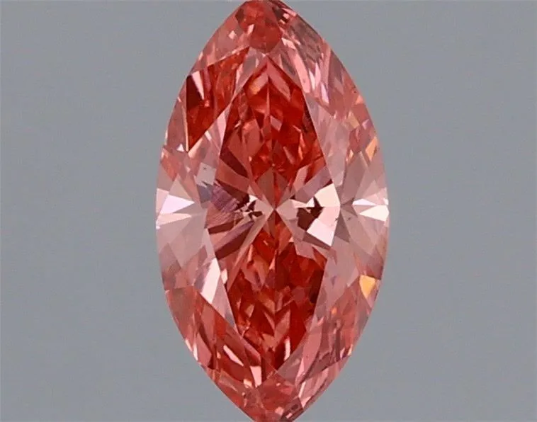 0.44ct MARQUISE Fancy Vivid Pink VS2 Coloured Lab diamond