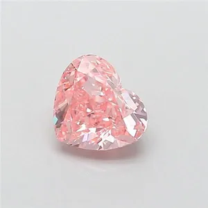 1.1ct HEART Fancy Vivid Pink VS1 Coloured Lab diamond