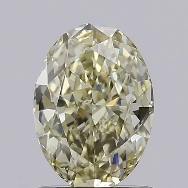 1.08ct OVAL Fancy Light Yellow VVS2 Coloured Lab diamond