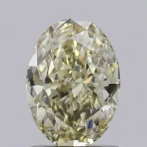 1.08ct OVAL Fancy Light Yellow VVS2 Coloured Lab diamond