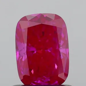 0.73ct CUSHION Fancy Deep Pink VS1 Coloured Lab diamond