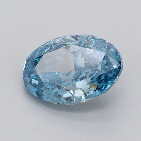 1.03ct OVAL Fancy Vivid Blue VS2 Coloured Lab diamond
