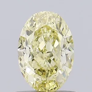 1ct OVAL Fancy Yellow VS1 Coloured Lab diamond
