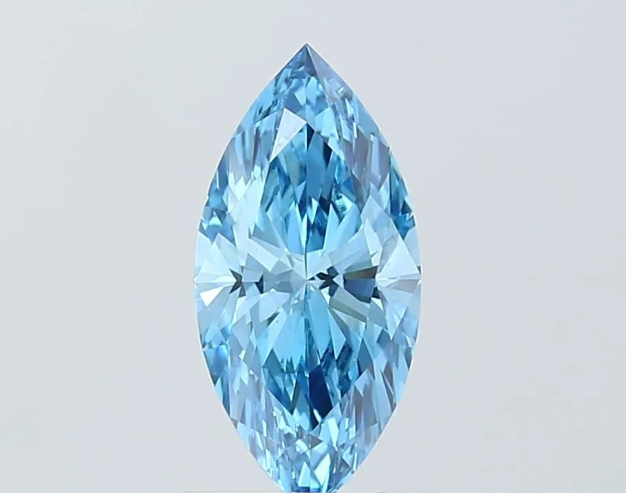 1.03ct MARQUISE Fancy Vivid Blue VS1 Coloured Lab diamond