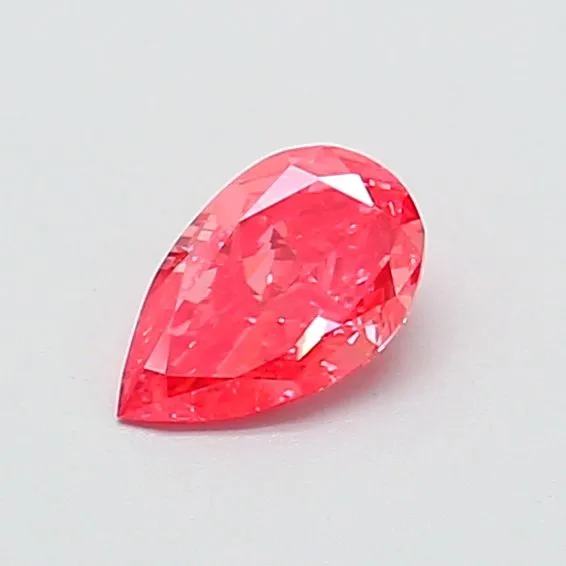 0.49ct PEAR Fancy Vivid Pink VS1 Coloured Lab diamond
