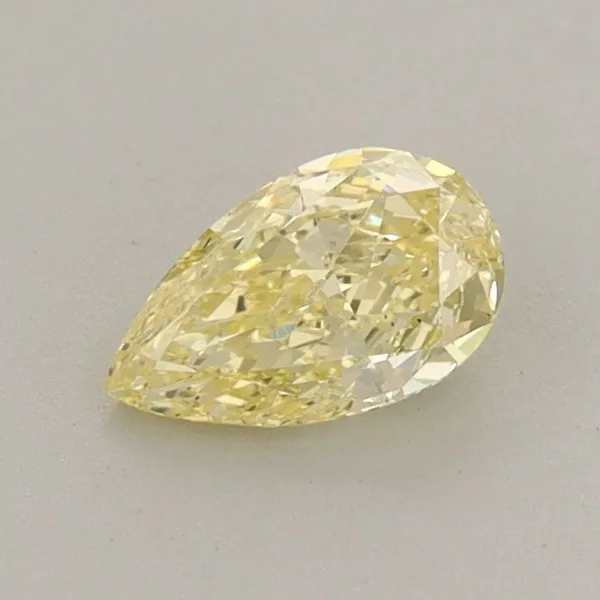 0.49ct PEAR Fancy Intense Yellow VS1 Coloured Lab diamond