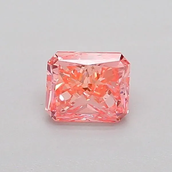 0.50ct RADIANT Fancy Vivid Pink VS2 Coloured Lab diamond