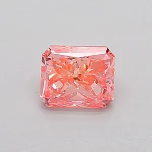 0.5ct RADIANT Fancy Vivid Pink VS2 Coloured Lab diamond