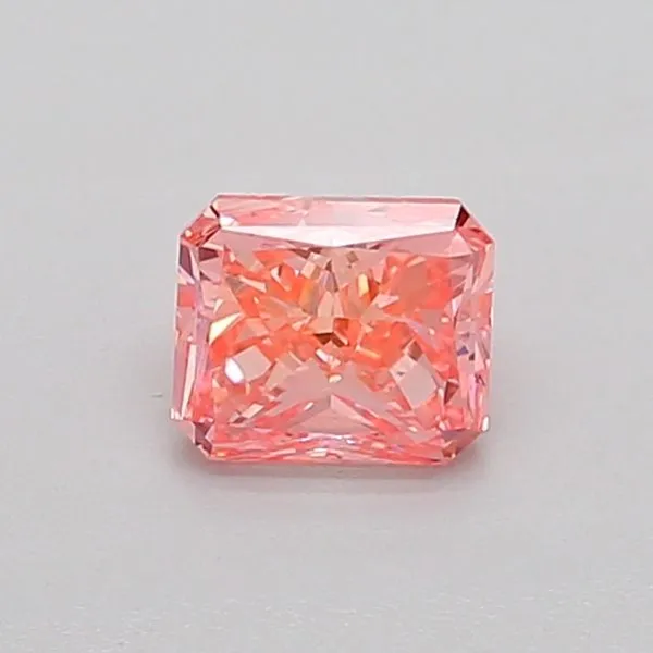 0.5ct RADIANT Fancy Vivid Pink VS2 Coloured Lab diamond