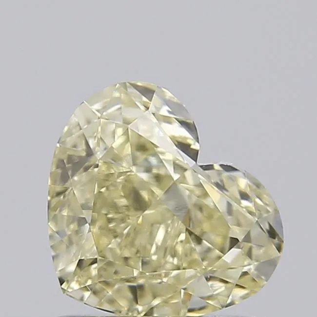 1.00ct HEART Fancy Light Yellow VVS2 Coloured Lab diamond