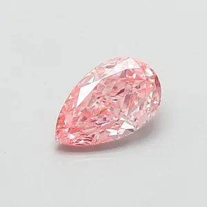 0.43ct PEAR Fancy Vivid Pink VVS2 Coloured Lab diamond