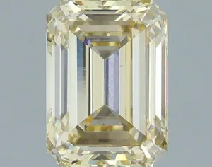 1.37ct EMERALD Fancy Light Yellow VVS2 Coloured Lab diamond
