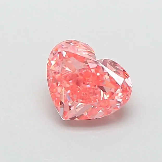 0.71ct HEART Fancy Vivid Pink VS2 Coloured Lab diamond