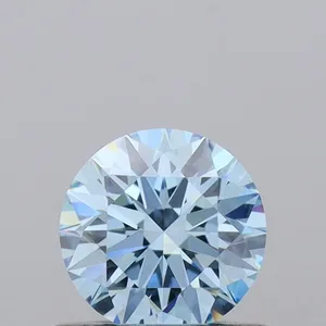 0.52ct ROUND Fancy Vivid Blue VVS2 Coloured Lab diamond