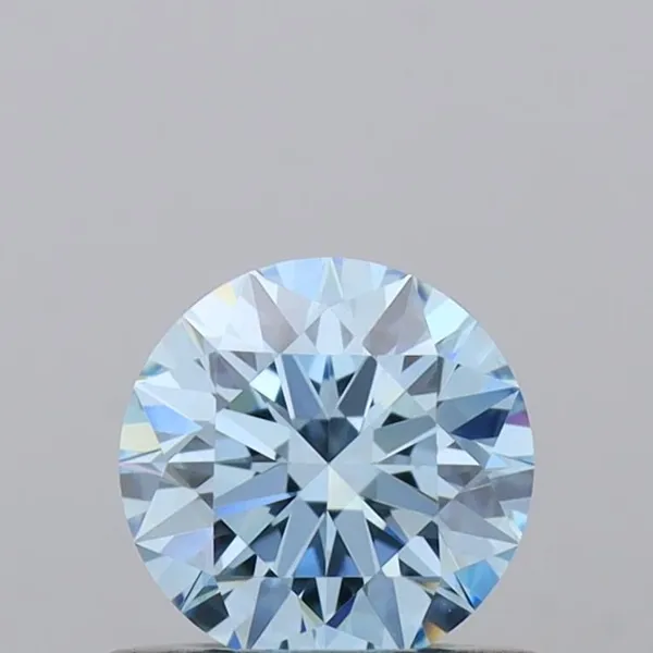 0.52ct ROUND Fancy Vivid Blue VVS2 Coloured Lab diamond