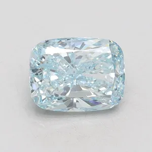 0.95ct CUSHION Fancy Intense Greenish Blue VVS2 Coloured Lab diamond