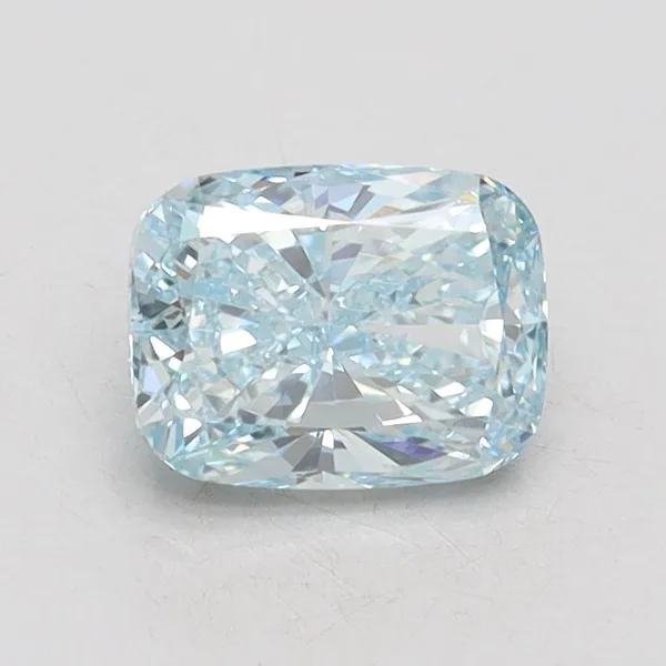 0.95ct CUSHION Fancy Intense Greenish Blue VVS2 Coloured Lab diamond