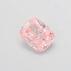 1.09ct CUSHION Fancy Vivid Pink VVS2 Coloured Lab diamond