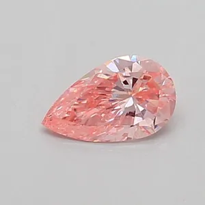 0.31ct PEAR Fancy Vivid Pink VS1 Coloured Lab diamond
