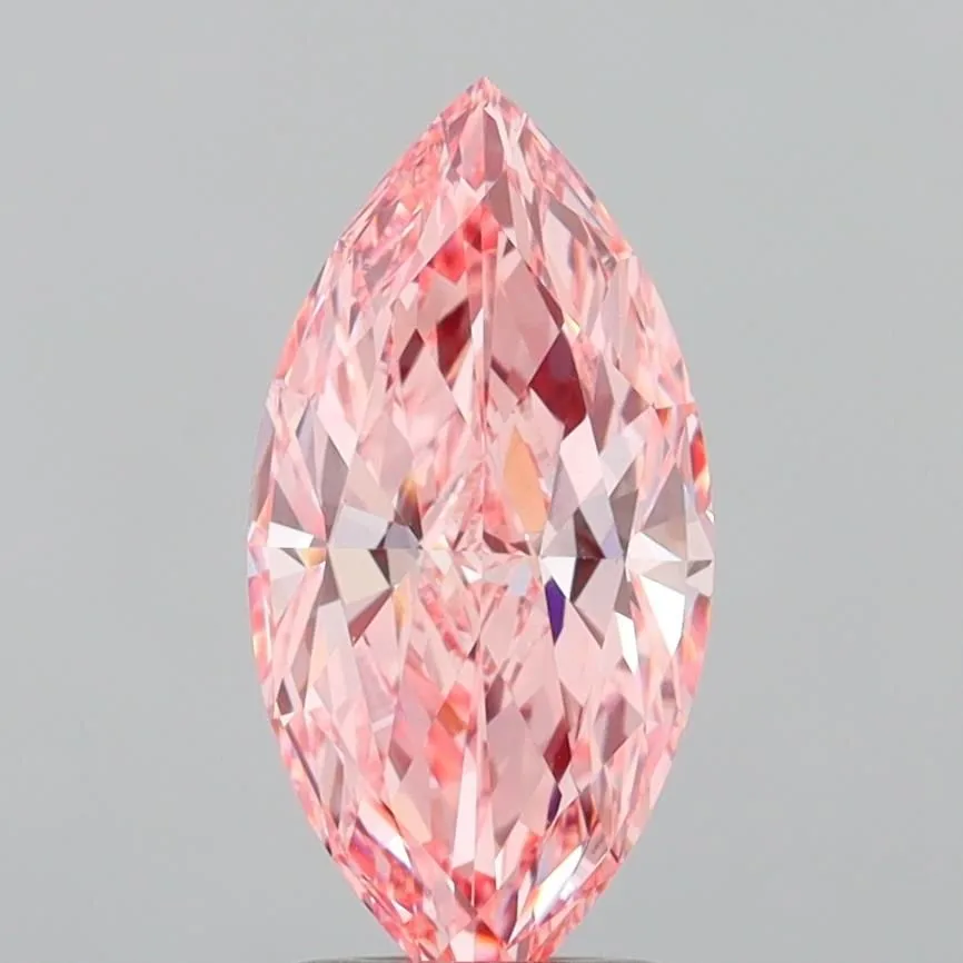 2.19ct MARQUISE Fancy Vivid Pink VS1 Coloured Lab diamond