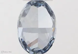 0.4ct OVAL Fancy Vivid Blue VS1 Coloured Lab diamond