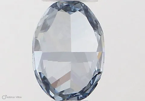 0.4ct OVAL Fancy Vivid Blue VS1 Coloured Lab diamond