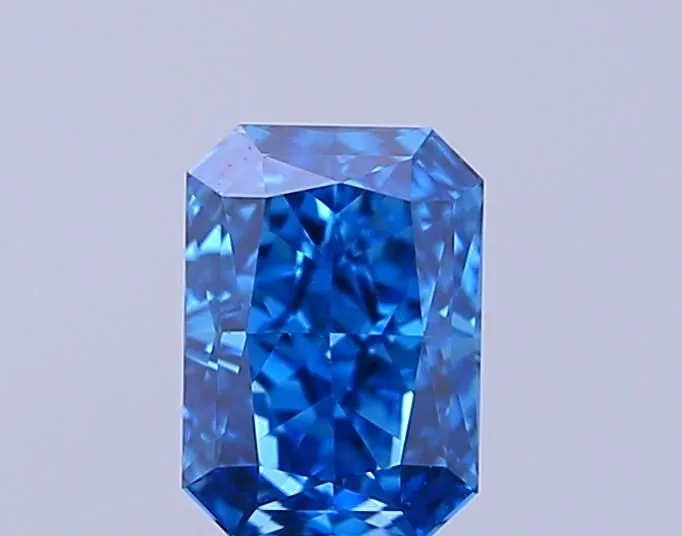 0.52ct RADIANT Fancy Vivid Blue VS1 Coloured Lab diamond