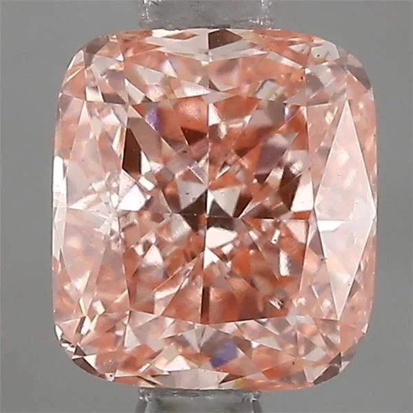 1.07ct CUSHION Fancy Vivid Pink VS1 Coloured Lab diamond
