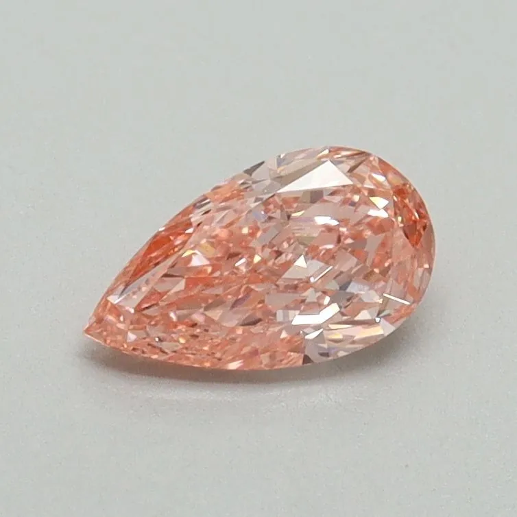 0.52ct PEAR Fancy Vivid Pink VS1 Coloured Lab diamond