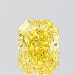 1.18ct RADIANT Fancy Vivid Yellow VS1 Coloured Lab diamond