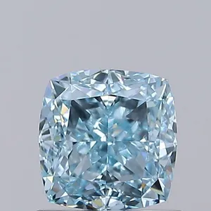 1.03ct CUSHION Fancy Vivid Blue VVS2 Coloured Lab diamond