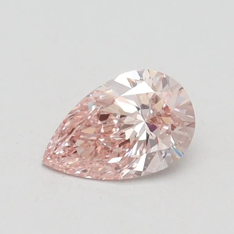 0.53ct PEAR Fancy Pink VS1 Coloured Lab diamond