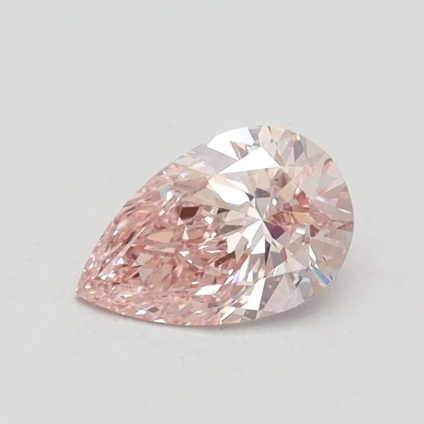 0.53ct PEAR Fancy Pink VS1 Coloured Lab diamond