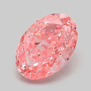 1.08ct OVAL Fancy Vivid Pink VVS2 Coloured Lab diamond