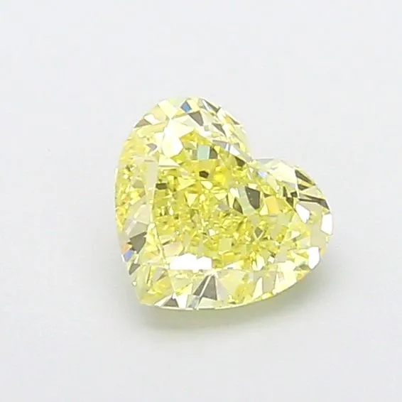 1.08ct HEART Fancy Intense Yellow VS1 Coloured Lab diamond