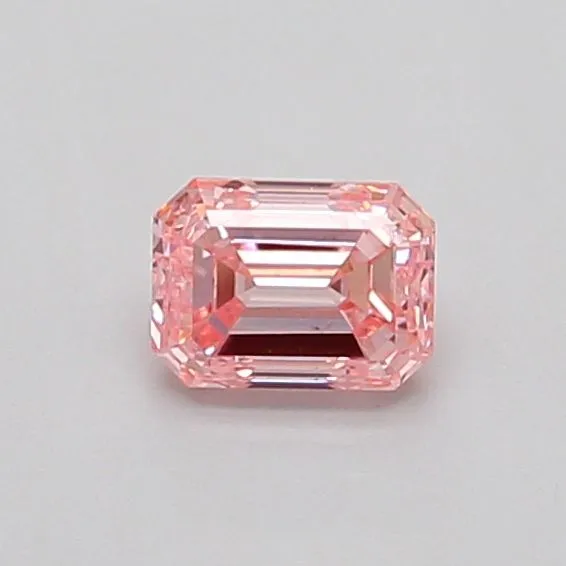 0.43ct EMERALD Fancy Intense Pink VS2 Coloured Lab diamond