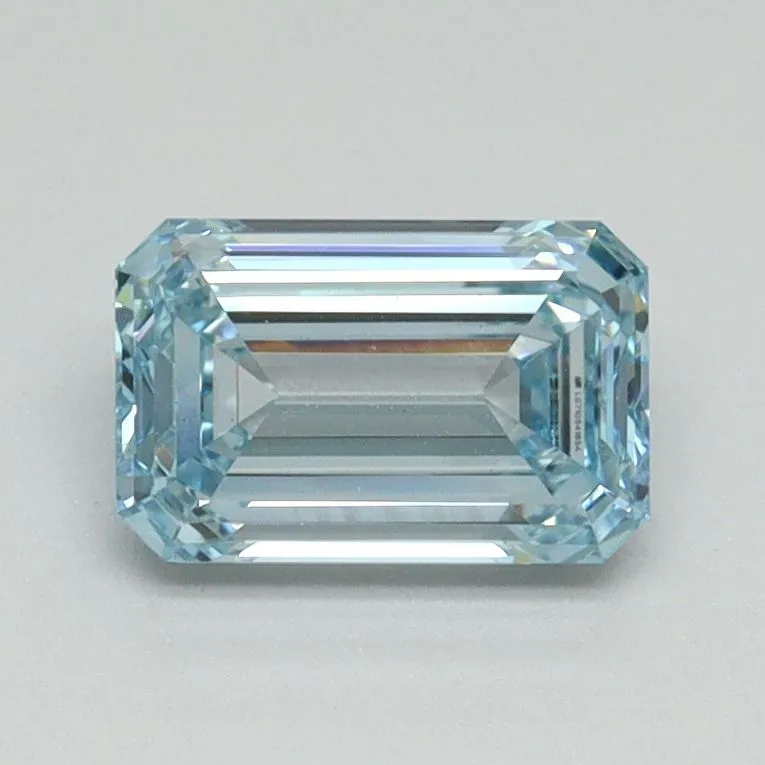 1.02ct EMERALD Fancy Intense Blue VS1 Coloured Lab diamond