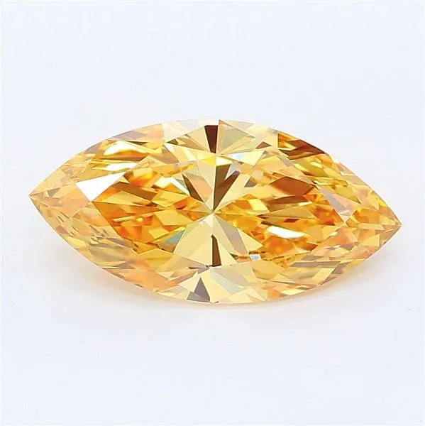 1.94ct MARQUISE Fancy Intense Yellow VS1 Coloured Lab diamond