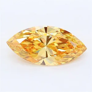 1.94ct MARQUISE Fancy Intense Yellow VS1 Coloured Lab diamond
