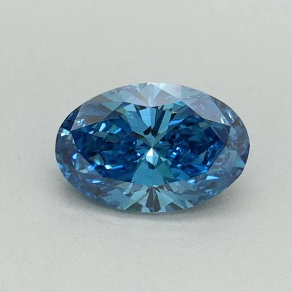 0.5ct OVAL Fancy Vivid Blue VS2 Coloured Lab diamond