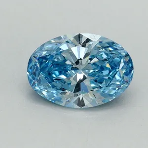 0.64ct OVAL Fancy Vivid Blue VS1 Coloured Lab diamond