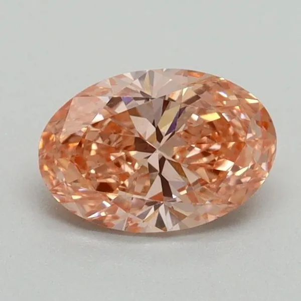 0.79ct OVAL Fancy Vivid Pink VS1 Coloured Lab diamond