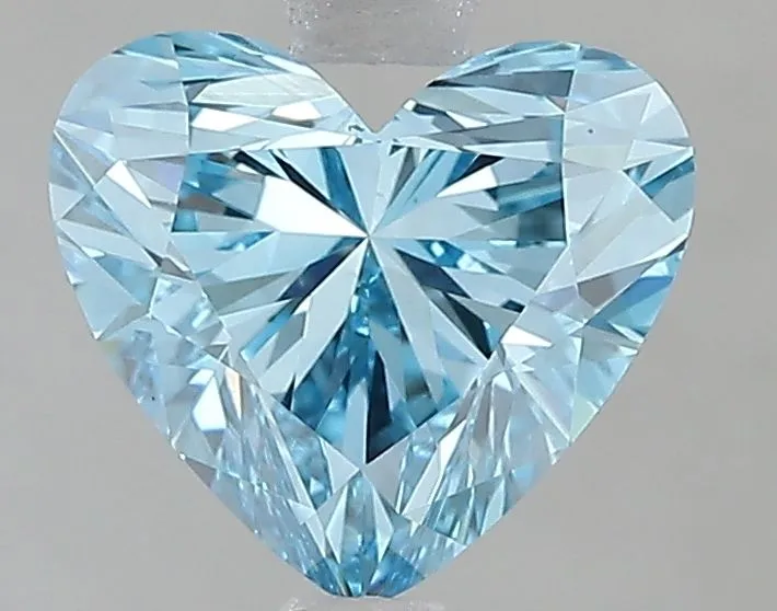 1.81ct HEART Fancy Vivid Blue VVS2 Coloured Lab diamond