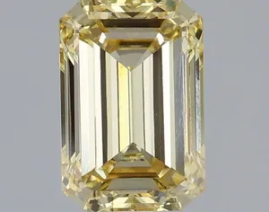 1.49ct EMERALD Fancy Yellow VVS2 Coloured Lab diamond