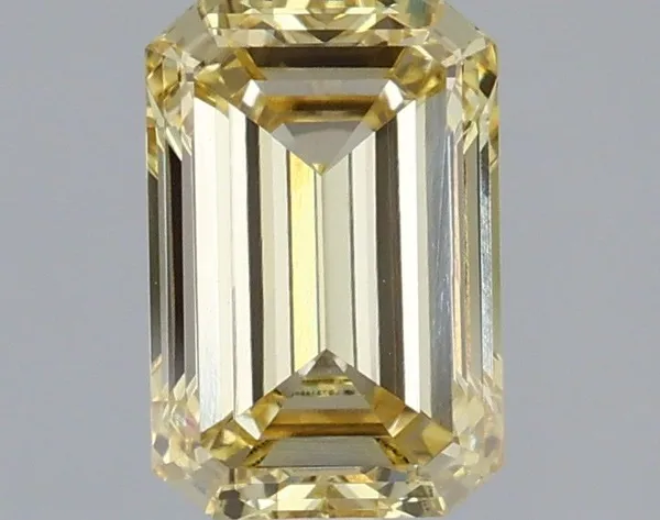 1.49ct EMERALD Fancy Yellow VVS2 Coloured Lab diamond