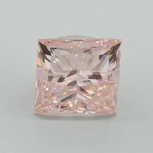 4.25ct PRINCESS Fancy Intense Pink VS1 Coloured Lab diamond