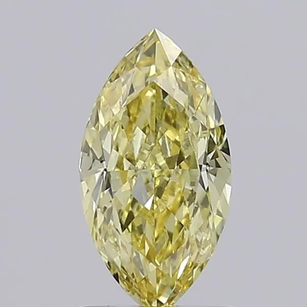 1.08ct MARQUISE Fancy Intense Yellow VVS2 Coloured Lab diamond